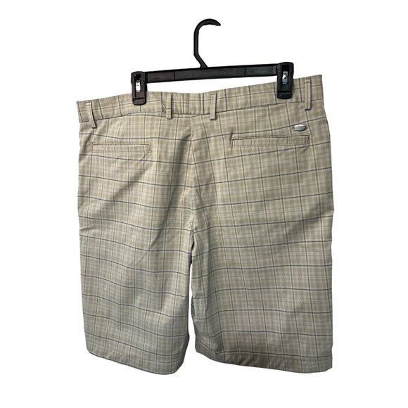 Greg Norman Mens Beige Plaid Shorts Size 36 Polyester/Spandex Blend - Picture 2 of 6